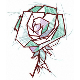 Rose origami embroidery design - Embroidery Design