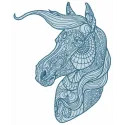 Mosaic horse 6 embroidery design showcasing intricate stitching patterns for horse enthusiasts.