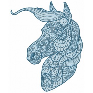 Mosaic horse 6 embroidery design - Embroidery Design