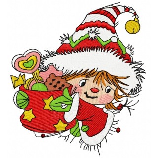 Santa's fairy 2 embroidery design - Embroidery Design