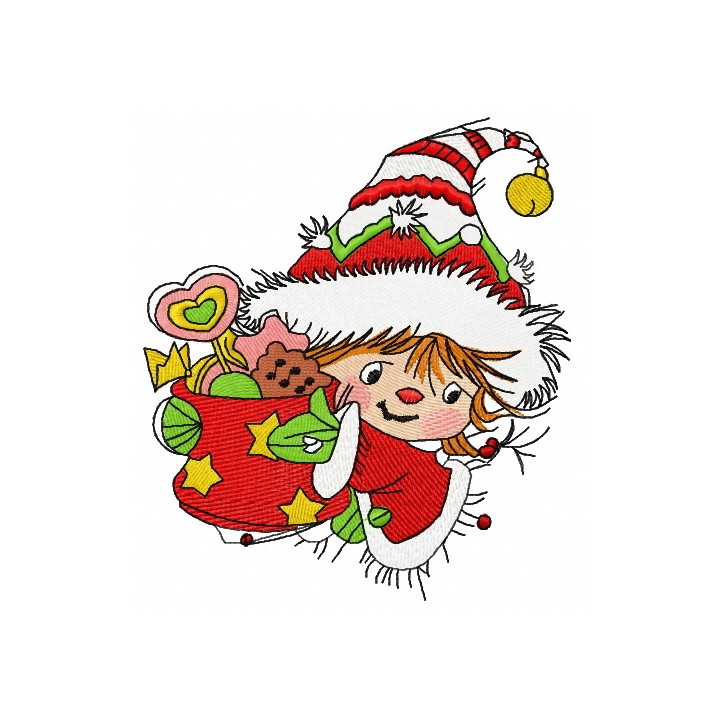 Santa's fairy 2 embroidery design - Embroidery Design