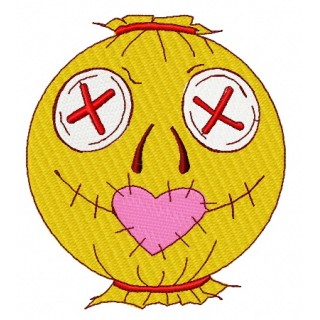 Scarecrow in love 2 embroidery design - Embroidery Design