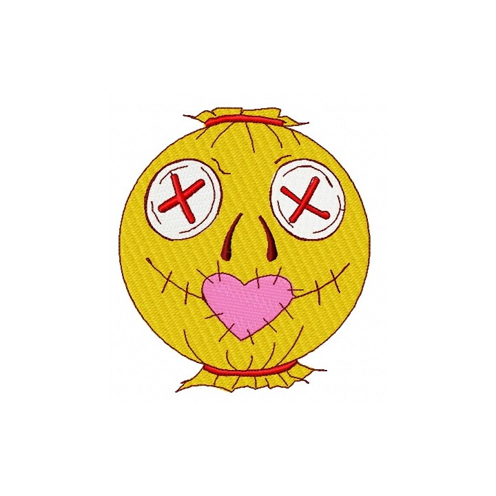 Scarecrow in love 2 embroidery design - Embroidery Design
