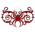 Preview of an exotic spider embroidery design for Halloween, featuring intricate stitched motifs perfect for festive project…