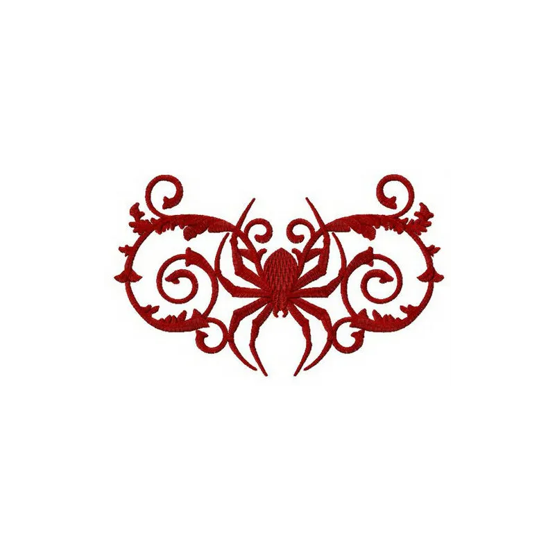 Preview of an exotic spider embroidery design for Halloween, featuring intricate stitched motifs perfect for festive project…