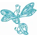 Fancy dragonfly 2 embroidery design showcasing intricate stitching patterns for decorative projects.
