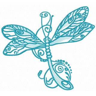 Fancy dragonfly 2 embroidery design - Embroidery Design