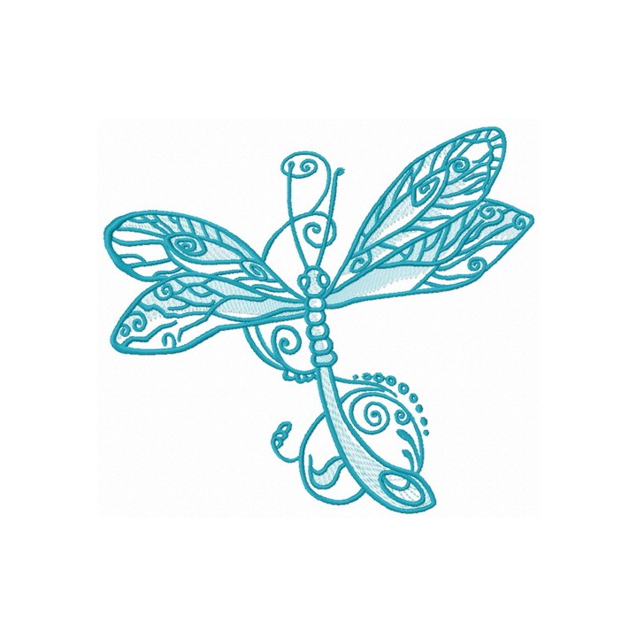 Fancy dragonfly 2 embroidery design - Embroidery Design