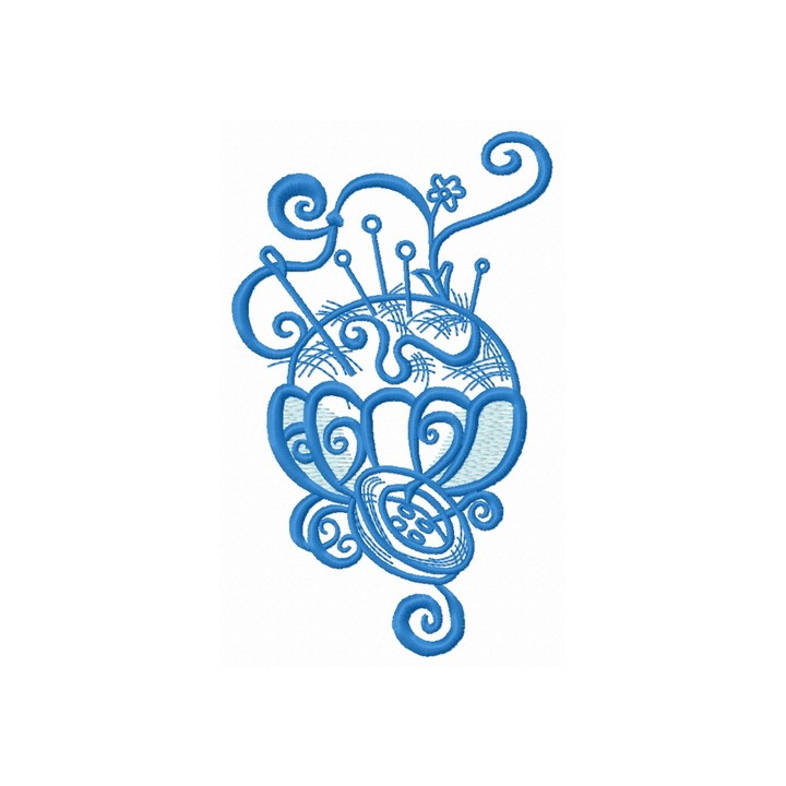 Tailor's pins embroidery design - Embroidery Design