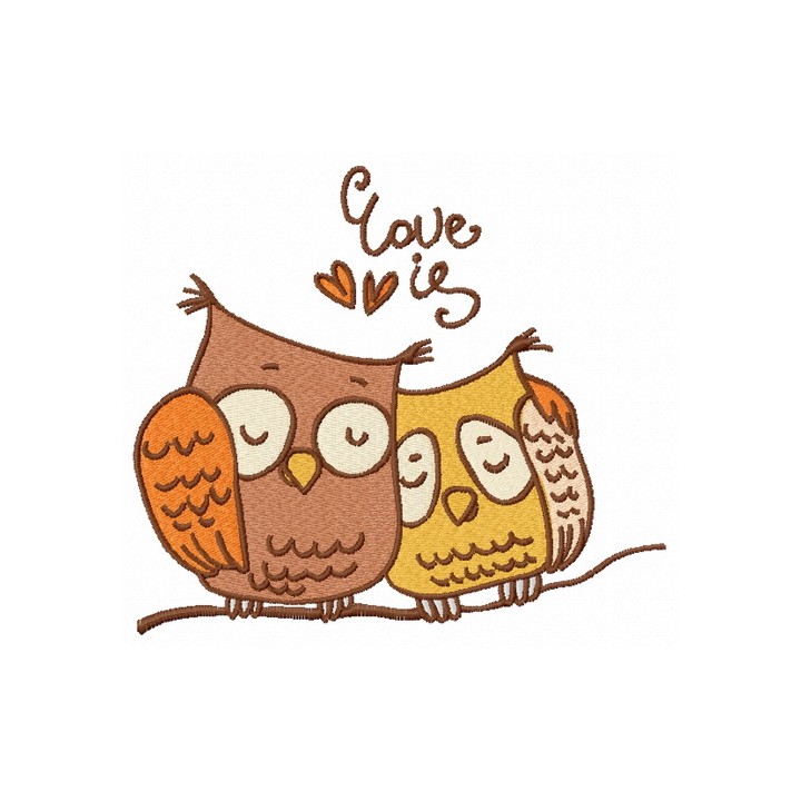 Sleepy owls embroidery design - Embroidery Design