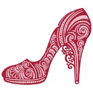 High heel shoe 3 embroidery design - Embroidery Design