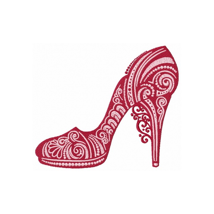 High heel shoe 3 embroidery design - Embroidery Design