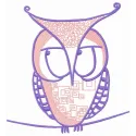 Bizarre owl 4 embroidery design showcasing a whimsical owl motif, perfect for creative stitching projects.