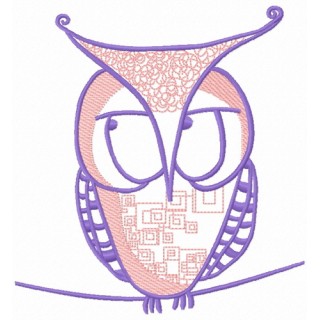 Bizarre owl 4 embroidery design - Embroidery Design
