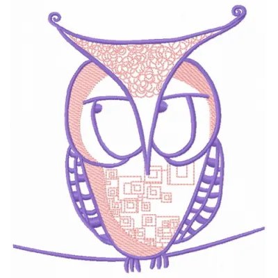 Bizarre owl 4 embroidery design showcasing a whimsical owl motif, perfect for creative stitching projects.