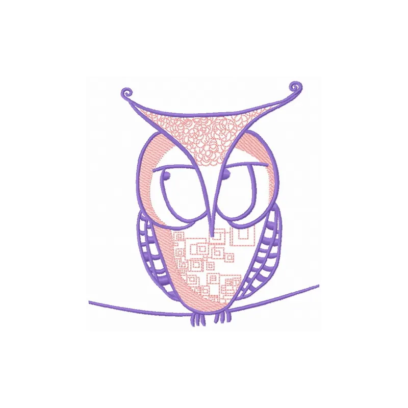 Bizarre owl 4 embroidery design showcasing a whimsical owl motif, perfect for creative stitching projects.