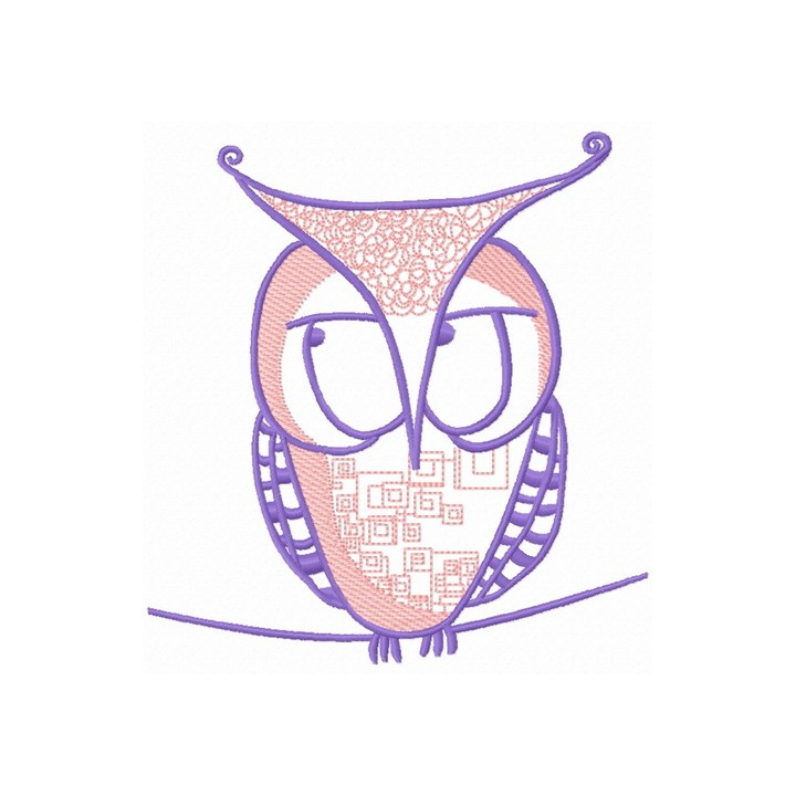 Bizarre owl 4 embroidery design - Embroidery Design