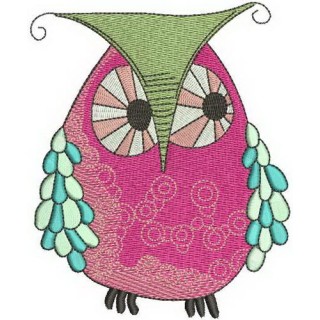 Bizarre owl embroidery design - Embroidery Design