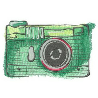 My old green camera embroidery design - Embroidery Design