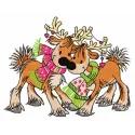 Deer's date embroidery design featuring a charming deer motif, perfect for woodland-themed projects.
