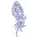Preview of Feather 46 embroidery design, showcasing intricate feather details suitable for various fabric projects.
