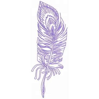 Feather 45 embroidery design showcasing delicate feather motifs ideal for embellishing clothing and accessories.