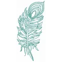 Feather 44 embroidery design preview showcasing intricate feather details for creative stitching projects.