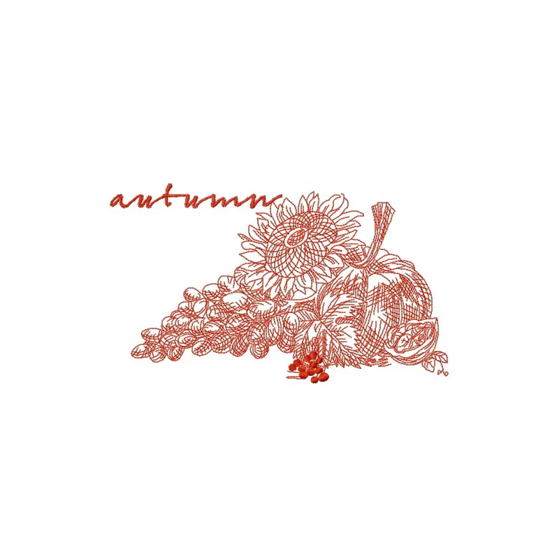 Preview of Autumn Gifts 2 embroidery design featuring colorful fall motifs for seasonal stitching projects.