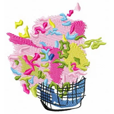 Expressionist's bouquet embroidery design showcasing vibrant floral motifs for creative stitching projects.