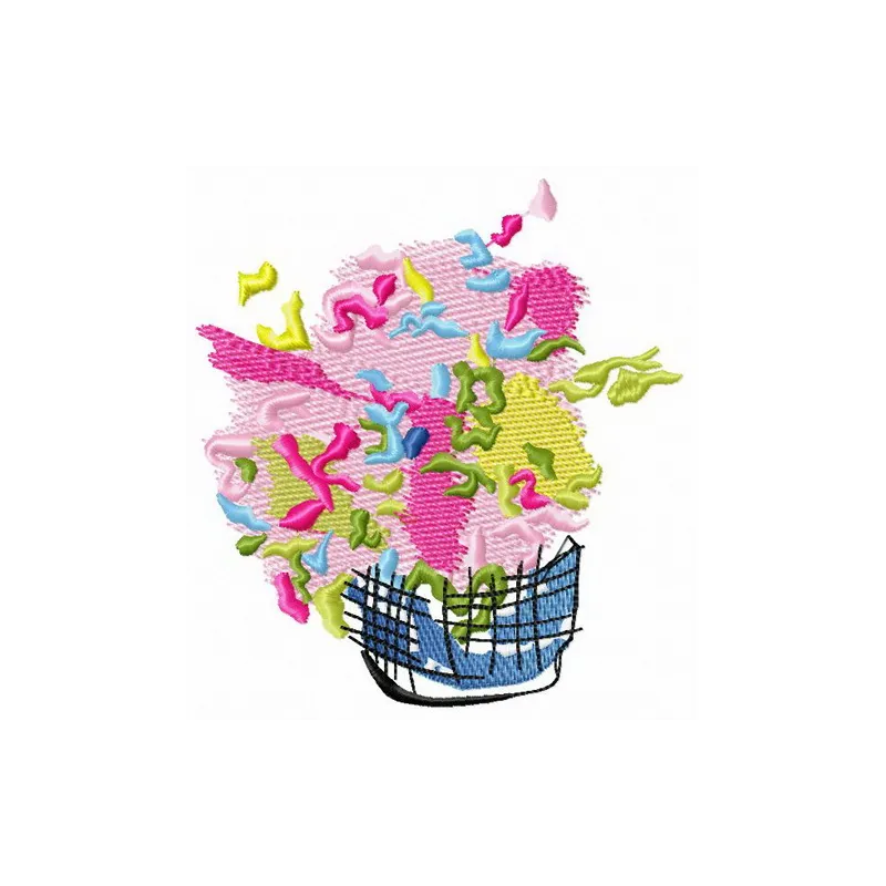 Expressionist's bouquet embroidery design showcasing vibrant floral motifs for creative stitching projects.