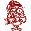 Charming owl embroidery design titled 'Monday Morning 2', showcasing delightful details for creative stitching projects.