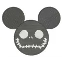 Mickey Mouse Halloween horror embroidery design featuring spooky motifs for fun stitching on various items.