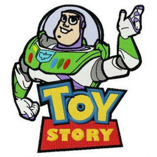Buzz Toy Story waving hand embroidery design - Embroidery Design