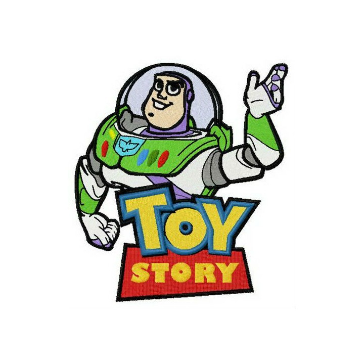 Buzz Toy Story waving hand embroidery design - Embroidery Design