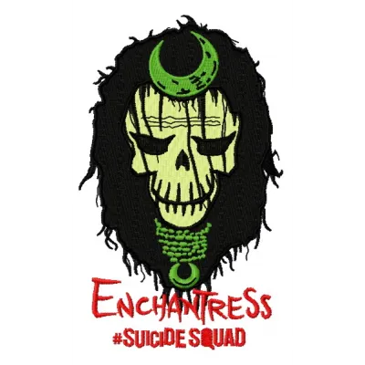 Preview of the Suicide Squad Enchantress embroidery design for creative stitching projects.