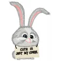 Embroidery design preview of 'Cute is Just My Cover' from The Secret Life of Pets collection.