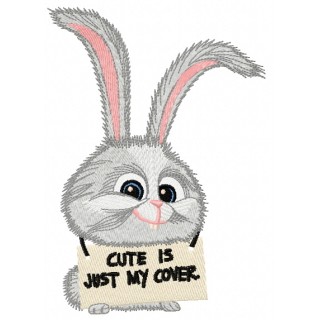 Cute is just my cover embroidery design - Embroidery Design
