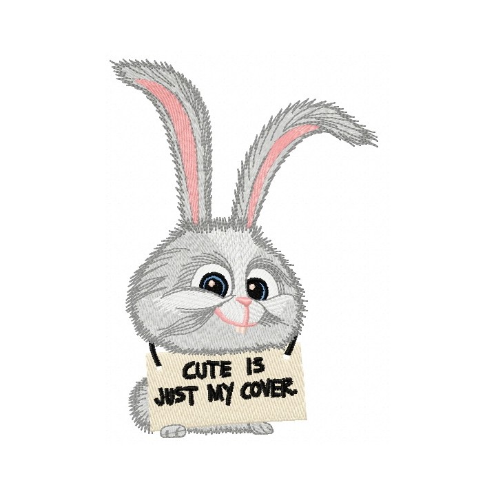 Cute is just my cover embroidery design - Embroidery Design