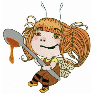 Honey fairy 3 embroidery design - Embroidery Design