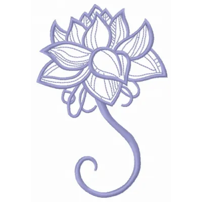 Preview of the Fragile Flower 11 embroidery design, showcasing delicate floral motifs suitable for various fabric projects.