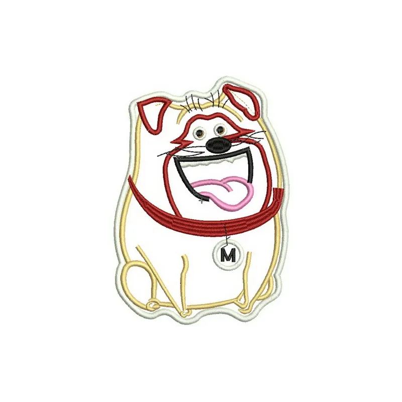 Mel applique embroidery design from The Secret Life of Pets, showcasing a playful character perfect for stitching on kids' a…
