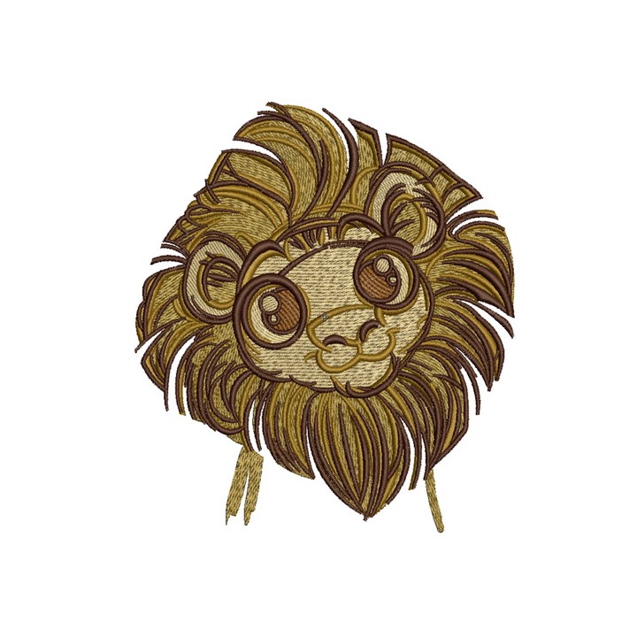 Cute lion embroidery design - Embroidery Design