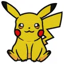 Pikachu 2 embroidery design showcasing a cute Pikachu motif ideal for stitching on t-shirts and baby onesies.