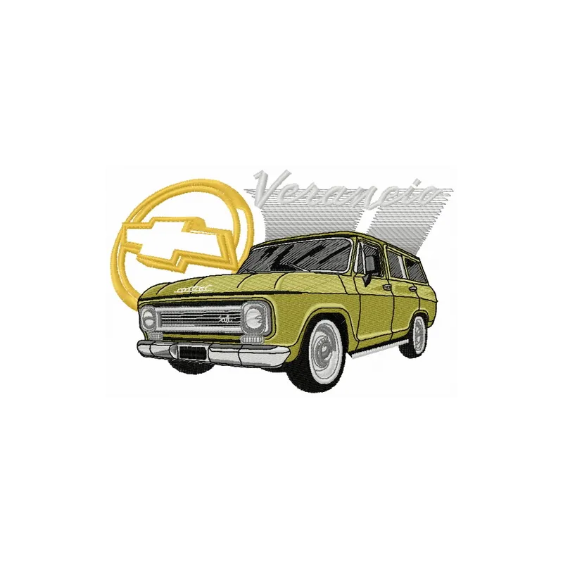 Chevrolet Veraneio car embroidery design preview showcasing detailed stitching patterns for automotive enthusiasts.