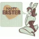 Preview of a sexy bunny girl embroidery design featuring playful motifs for girls and women.