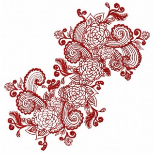 Flower decoration 3 embroidery design - Embroidery Design