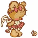 Shy teddy bear 4 embroidery design featuring a cute bear motif, perfect for adding charm to baby onesies and pillows.