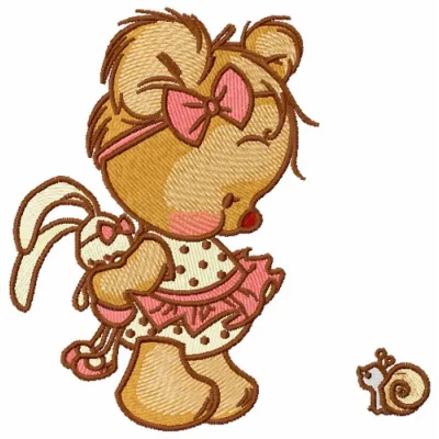 Shy teddy bear 4 embroidery design featuring a cute bear motif, perfect for adding charm to baby onesies and pillows.