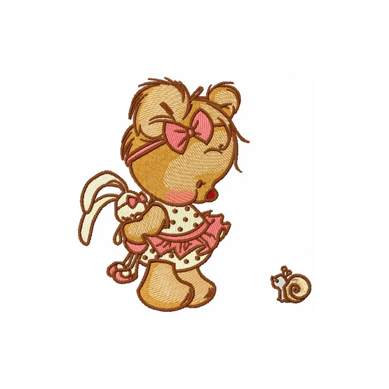 Shy teddy bear 4 embroidery design featuring a cute bear motif, perfect for adding charm to baby onesies and pillows.