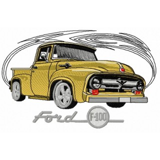 Ford F-100 car embroidery design - Embroidery Design